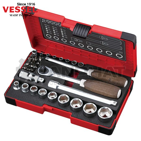 BỘ CHÌA VẶN KÈM SOCKET CÁN GỖ – Vessel